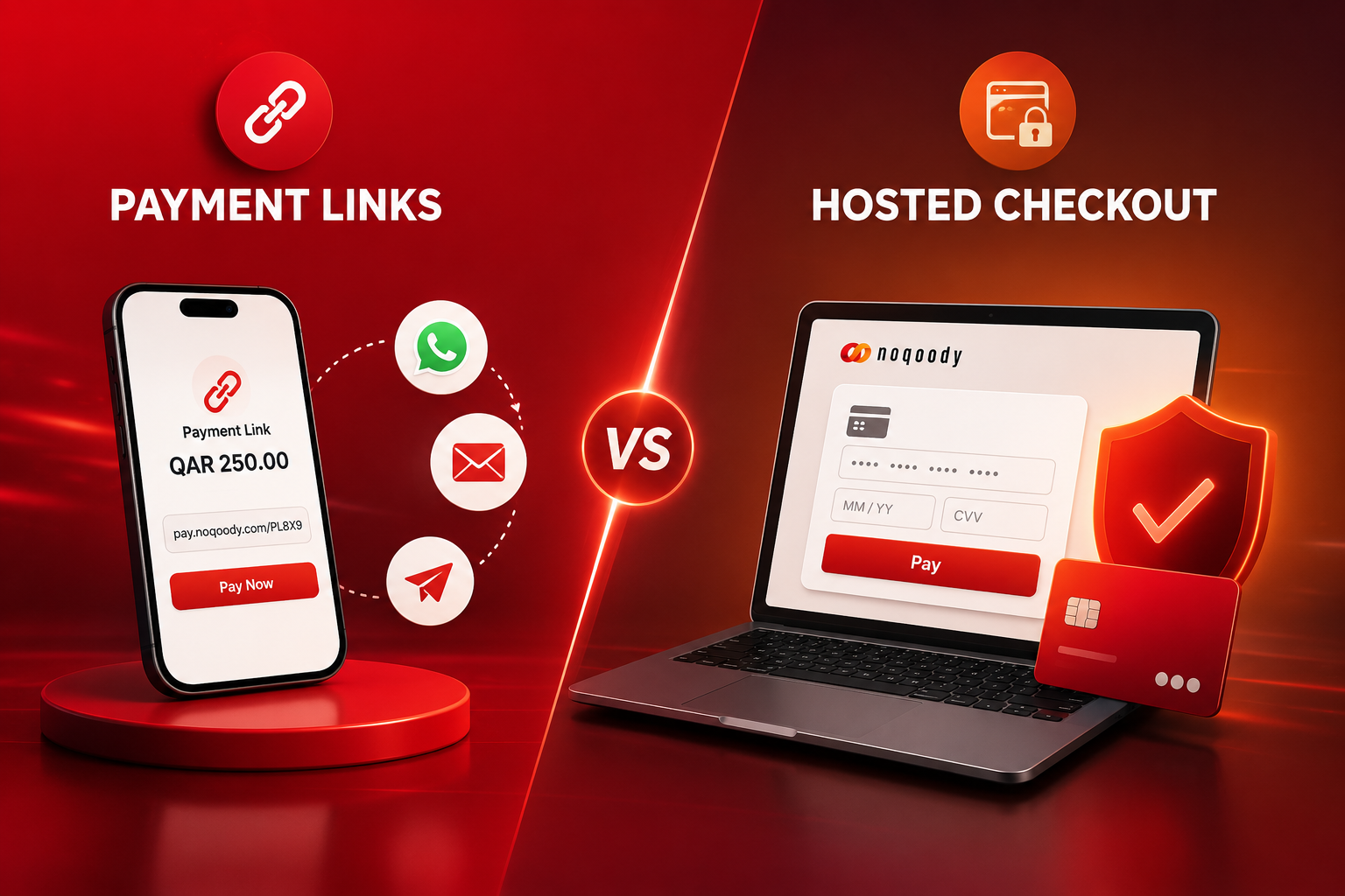 Payment links vs. hosted checkout